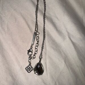 Kendra Scott Silver Teardrop Necklace
